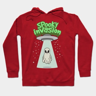 spooky alien invasion for Halloween Hoodie